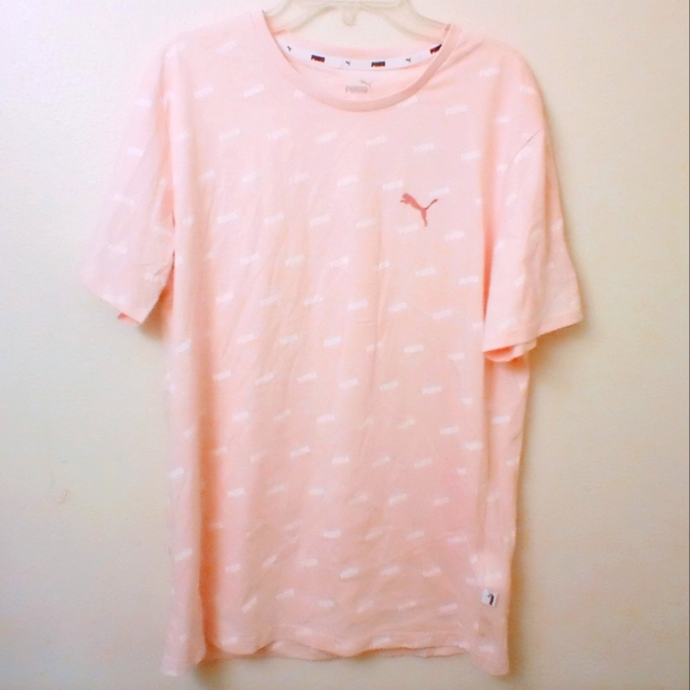 PUMA Active Ultra Boyfriend Tee Shirt Small Pink
